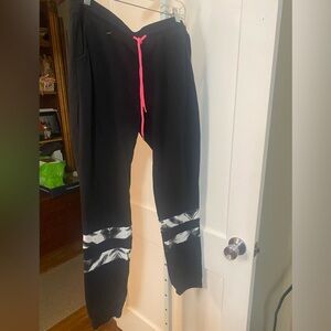 NEW Stylish Black Wimen’s Joggers with Pink Accents